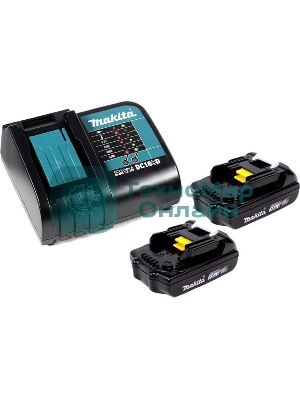 Набор Makita 2 шт BL1815N аккумулятор + 1 шт DC18SD зарядное устройсво + кейс 197143-8