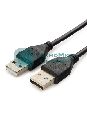Кабель USB2.0 Pro Cablexpert CCP-USB2-AMAM-6, AM/AM, 1.8м, экран, черный, пакет