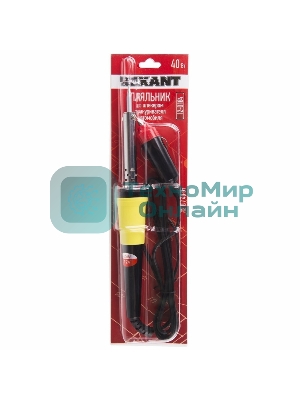 Паяльник Rexant со штекером прикуривателя автомобиля 40 Ватт/12 Вольт