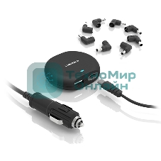 Зарядное устройство для ноутбука CROWN USB CMLC-3294 черный (Автомобильное 12V, 90W 15-20V, порт USB 5V 2.1A)