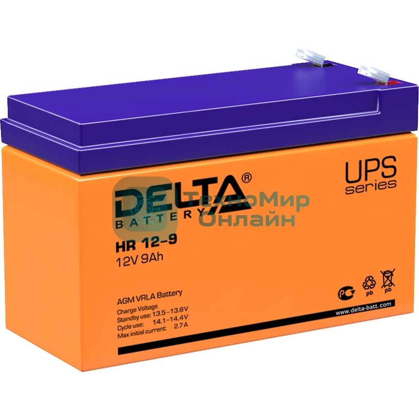 Батарея для ИБП Delta HR 12-9 (12V, 9Ah)