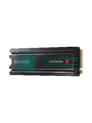 Накопитель SSD Samsung 980 PRO, 1TB, PCIe 4.0 x4, M.2 2280, NVMe, R/W 7000/5000, с радиатором
