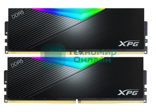 Оперативная память XPG Lancer, DDR5, 64GB (2x32GB), 6400MHz, CL32, DIMM, с радиаторами, RGB, черный