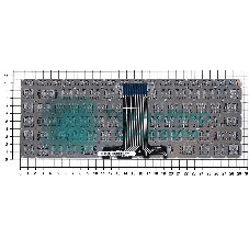 Клавиатура для ноутбука HP 14-AB 14-AL серебристая с подсветкой