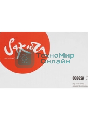 Картридж лазерный Sakura Q3962A для HP LJ 2550/2550L/2550LN/2550N/2820/2840/3000/3000DN/3000DTN/3000N, желтый 4000 к.