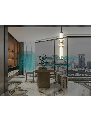 Подвесной светодиодный светильник Ambrella light LH11021 BK/SM черный/дымчатый 17W 3000K D120*435