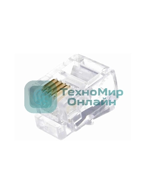 Вилка телефонная MP-4p4c, контакты 3m