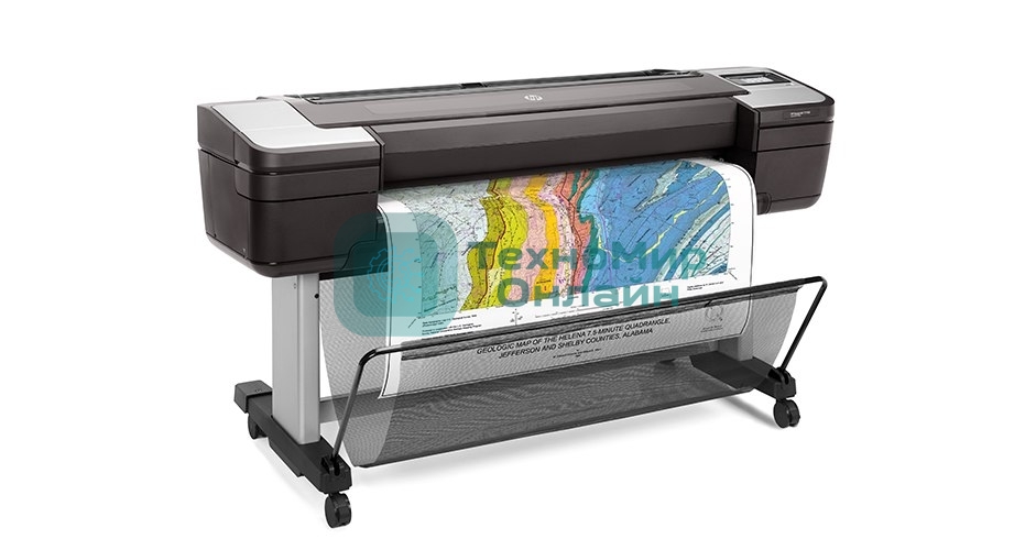 Плоттер струйный HP DesignJet T1700dr 44-in Printer (W6B56A), A0, цветной, 44