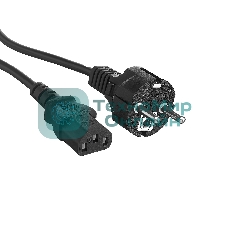 Кабель питания ExeGate Power PC-1,8P (Евровилка Schuko->С13) VDE-250V-3*0.75-CU, 10A, черный, 1.8м