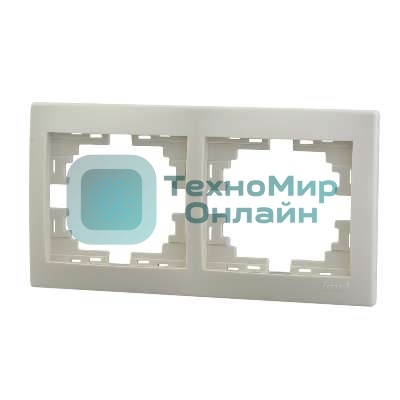 Рамка 2-м Мира горизонт. крем. Lezard 701-0300-147