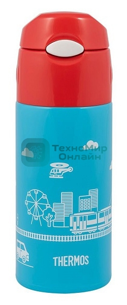 Термос Thermos FHL-401F BL 0.4л. голубой/красный с чехлом (320353)