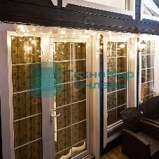 Гирлянда Neon-night Айсикл (Бахрома) светодиодная 5х0,7 м, с эффектом мерцания, 152 LED, белый провод каучук, теплое белое свечение