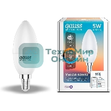 Лампа Светодиодная Gauss Smart Home DIM CCT E14 C37 5 Вт