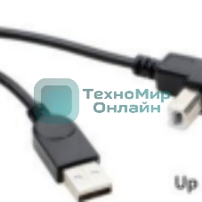 Кабель USB 2.0 на USB-B угол вверх 5 м