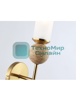 Настенный светильник Ambrella light LH53254 BS/FR латунь/белый матовый E14 max 40W 110*100*400
