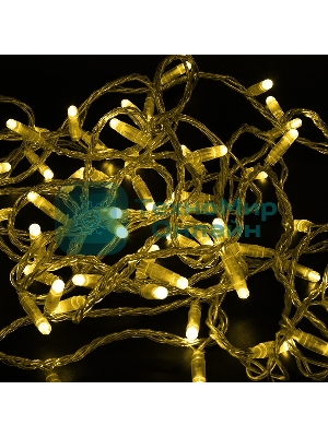 Гирлянда Neon-night Нить 10м, с эффектом мерцания, прозрачный ПВХ, 24В, Желтый