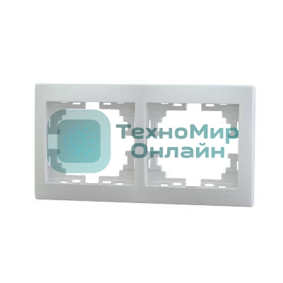 Рамка 2-м Мира горизонт. белый Lezard 701-0200-147