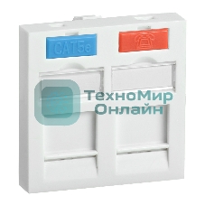 Вставка ITK CS6-22M 45x45 2xJack пластик белый (упак.:1шт)