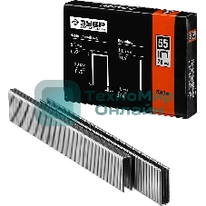 Скобы для степлера тонкие, широкие Зубр 20 мм тип 55, 2500 шт