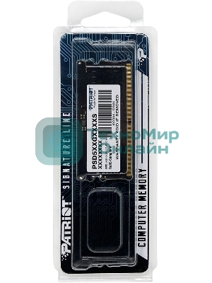 Оперативная память Patriot, DDR5, 8GB (1x8 GB), 4800 MHz, CL40, SO-DIMM