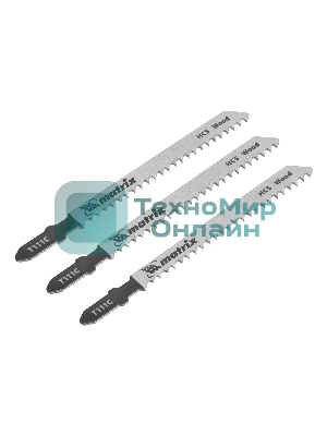 Полотна для электролобзика Matrix по дереву, 3 шт. T111C, 75 х 3мм, HCS