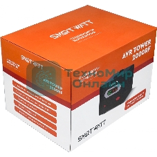 Напольный стабилизатор напряжения SMARTWATT AVR TOWER 2000RF (140W - 260W, 2000VA, 2 кВт, 50-60 Гц, розеток - 2, LED-дис