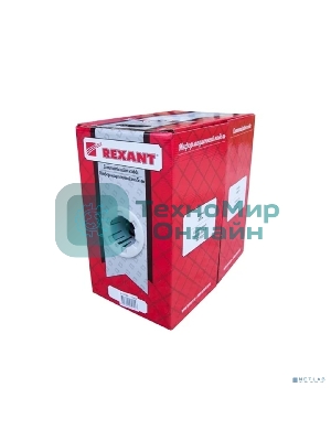 Кабель витая пара Rexant FTP 4PR 24AWG, cat.5e наружный (OUTDOOR) (бухта 305м) (в коробке)