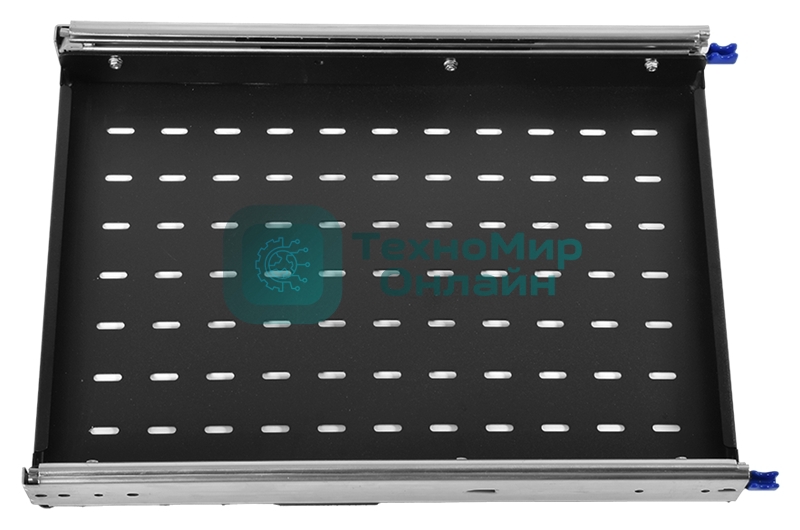 ЦМО Полка усиленная с телескопическими направляющими грузоподъемностью 150 кг глубина 620 мм черный