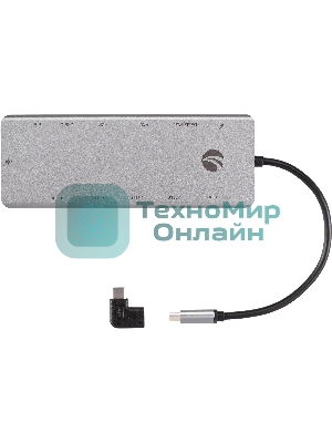 USB-концентратор TypeC -->(2HDMI+DP)4K*60Hz+3USB3.0+TC+USB2.0+RJ45+SD+TF+PD+audio+TCадаптер