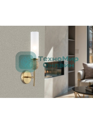 Настенный светильник Ambrella light LH53254 BS/FR латунь/белый матовый E14 max 40W 110*100*400