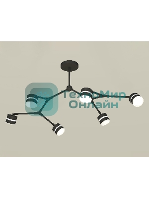 Светильник Ambrella light XB9056202/6 SBK/FR черный песок/белый матовый GX53 (C9056, N8445)
