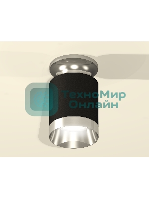 Светильник Ambrella Light XS6302121 SBK/PSL черный песок/серебро полированное MR16 GU5.3 (N6903, C6302, N6132)