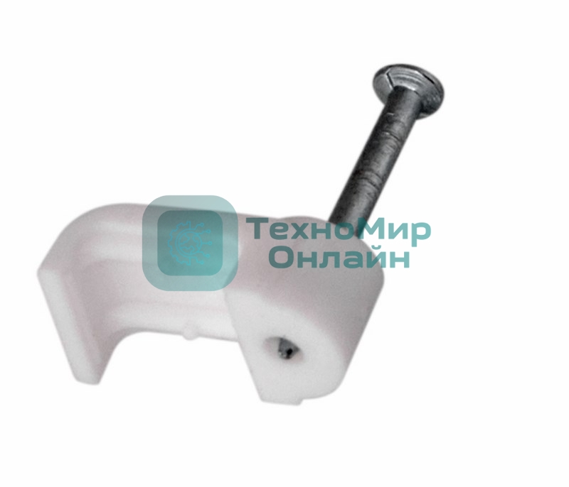 Крепеж кабеля плоский Rexant 10 х 3 мм, белый (упак. 50 шт)