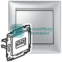 Электроустановочные изделия Legrand Legrand 770230 Розетка RJ45 Valena 1 выход Кат.5e UTP (алюминий) монтаж на захватах