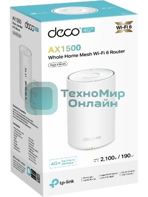 Mesh-модуль TP-Link Deco X10-4G(1-pack) AX1500 с поддержкой 4G+