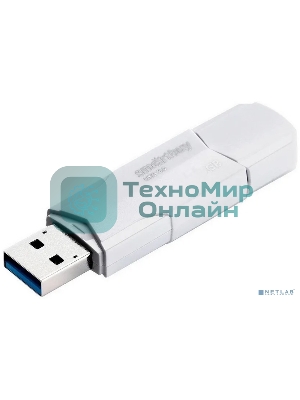 Флешка USB Smartbuy CLUE white (SB4 GbCLU-W), 4Gb, USB 2.0, R/W 15/8, белый