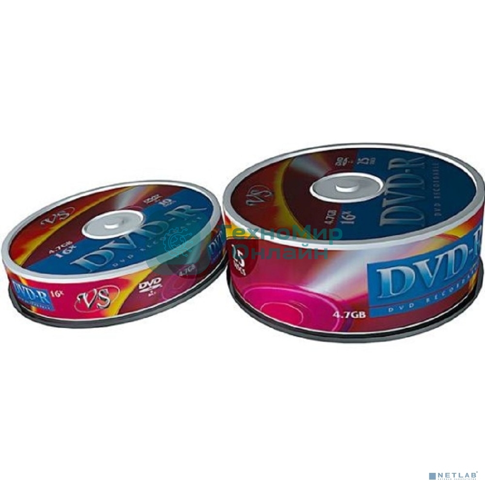 Диск DVD-R VS 4.7 Gb, 16x, Shrink (10), (10/300).