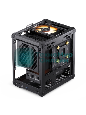 Компьютерный корпус JONSBO C6-ITX Black ITX без БП, боковая панель из закаленного стекла, mini-ITX, черный