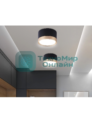 Светильник Ambrella light TN52359 BK/GD черный/золото GX53 max 12W D82*50