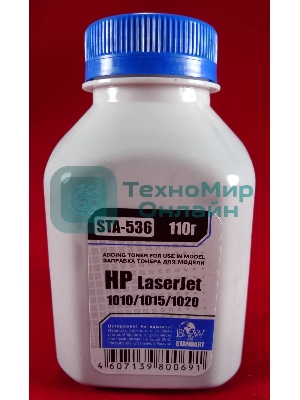 Тонер HP LJ 1010/1012/1015/1018/1020 (фл,110г) B&W Standart фас России