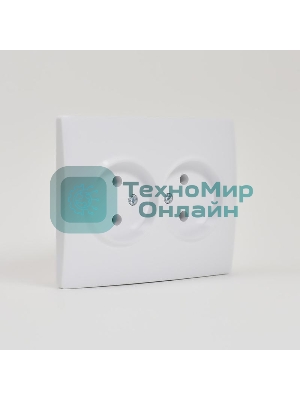 Розетка 2-м СП Karina 16А IP20 без заземл. термопласт белый LEZARD 707-0200-128B