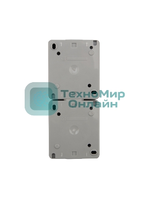 Блок из 2 розеток вертикальный Kranz INDUSTRIAL открытой установки с заземлением, IP54 серый