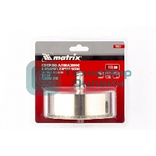 Сверло алмазное Matrix по керамограниту, 110 х 67 мм, 3-гранный хвостовик