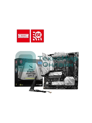 Материнская плата MSI MAG B760M MORTAR WIFI II, LGA 1700, Intel B760, 4xDDR5, 4xSATA, 3xM.2, 1xPCIe 5.0 x16, 1xPCIe 4.0 x4, 1xHDMI, 1xDP, 1xUSB Type-C, 1x2.5Gb LAN, 3xUSB-A 2.0, 3xUSB-A 3.2 Gen 2, 5x3.5 мм, 7.1, mATX