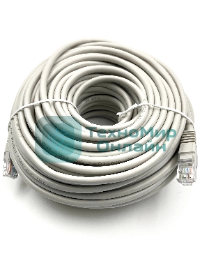 Патч-корд Buro UTP-5E-30M-G-LSZH серый UTP cat.5e RJ-45 (m)-RJ-45 (m) 30м