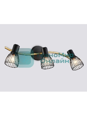 Светильник Ambrella light TR8661/3 BK/GD черный/золото E14/3 max 60W 550*100*170