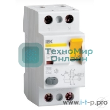 Выключатель дифференциального тока (УЗО) IEK MDV11-2-032-030 ВД1-63 2Р 32А 30мА тип А IEK