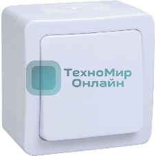 Выключатель IEK EVMP10-K01-10-54-EC ВС20-1-0-ГПБ выкл 1кл о/у IP54 (цвет клавиш: белый) ГЕРМЕС PLUS