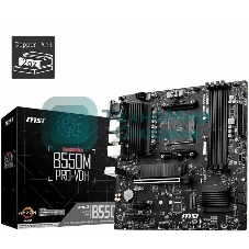 Материнская плата MSI B550M PRO-VDH, AM4, AMD B550, 4xDDR4, 4xSATA, 2xM.2, 1xPCI-E 4.0 x16, 2xPCI-E x1, 1xDP, 1xHDMI, 1xVGA, 1x 1Gb LAN, 2xUSB 2.0, 4xUSB 3.2 Gen 1, 3x3.5 мм, 7.1, Micro-ATX