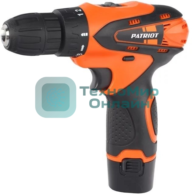 Дрель-шуруповерт Patriot BR 114Li THE ONE, 12 В, 2 Ач, 30 Нм, щеточный